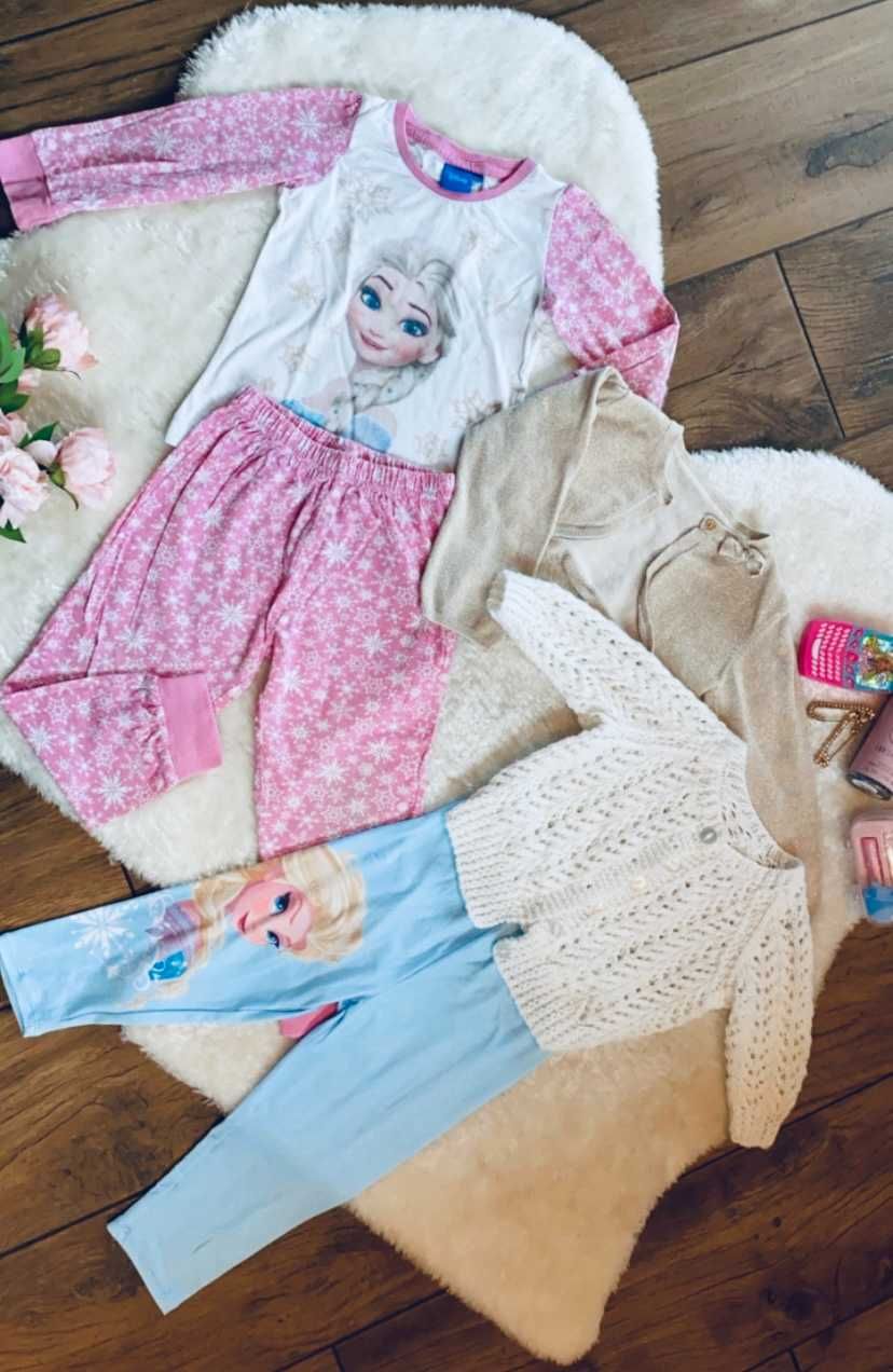 Zestaw paczka markowych ubrań 22szt księżniczka DISNEY H&M ZARA 4-5lat