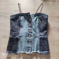 Jeansowy top/gorset Guess