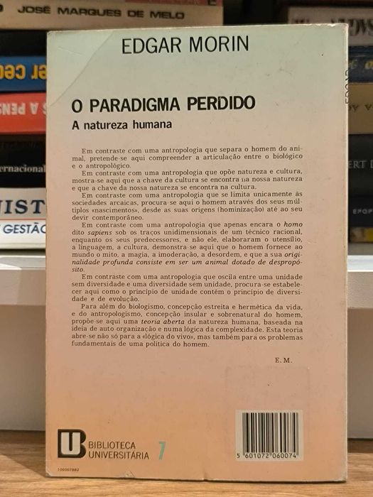 Livro "O Paradigma Perdido - A natureza humana" de Edgar Morin