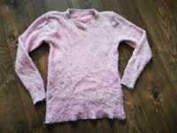 Sweter ciepły różowy