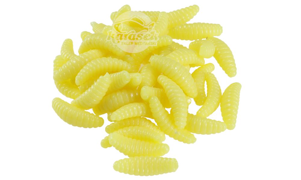 Sztuczny biały robak pinka przynęta 20 mm 50 sztuk Drop Shot