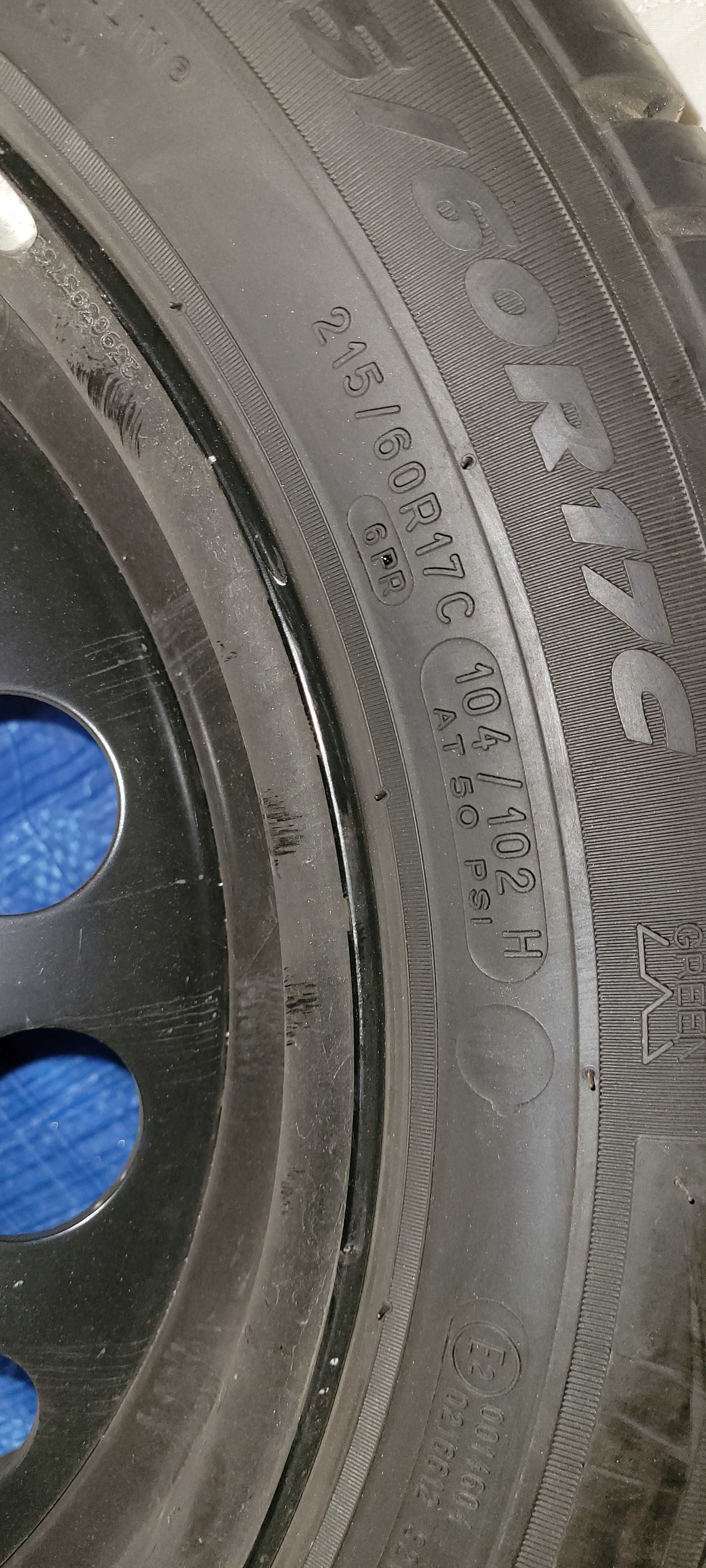 Opony 215.60.17c michelin Agilis z felgami stalowymi nowe