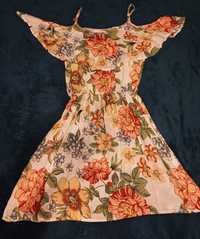 Sukienka letnia, w kwiaty, na ramiączka - rozmiar M - 35 ZŁ