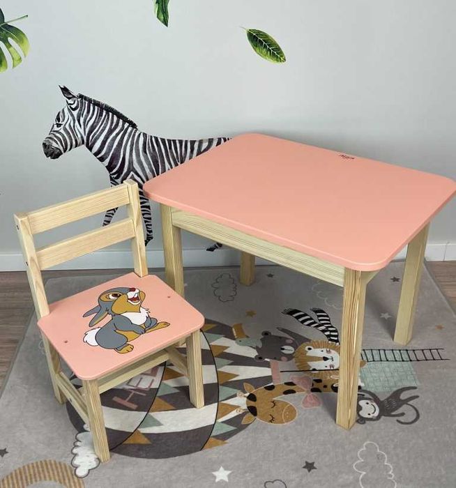 Дерев'яний дитячий столик зі стільчиком. Опт від виробника (ціна 1380)