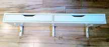Półka z szufladami, biały, 119x29 cm EKBY ALEX ikea 
Półka z szufladam