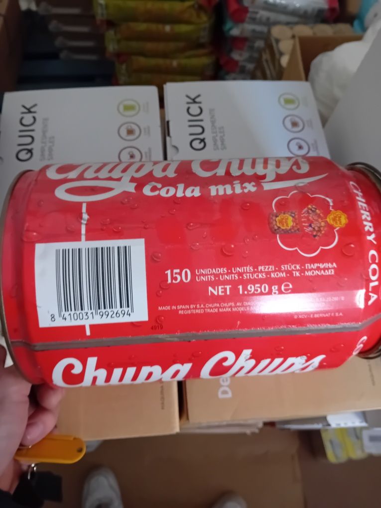 Lata coca cola chupa chups antiga