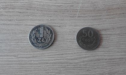 moneta 1 złoty,50 groszy 1949 miedziano-nikiel