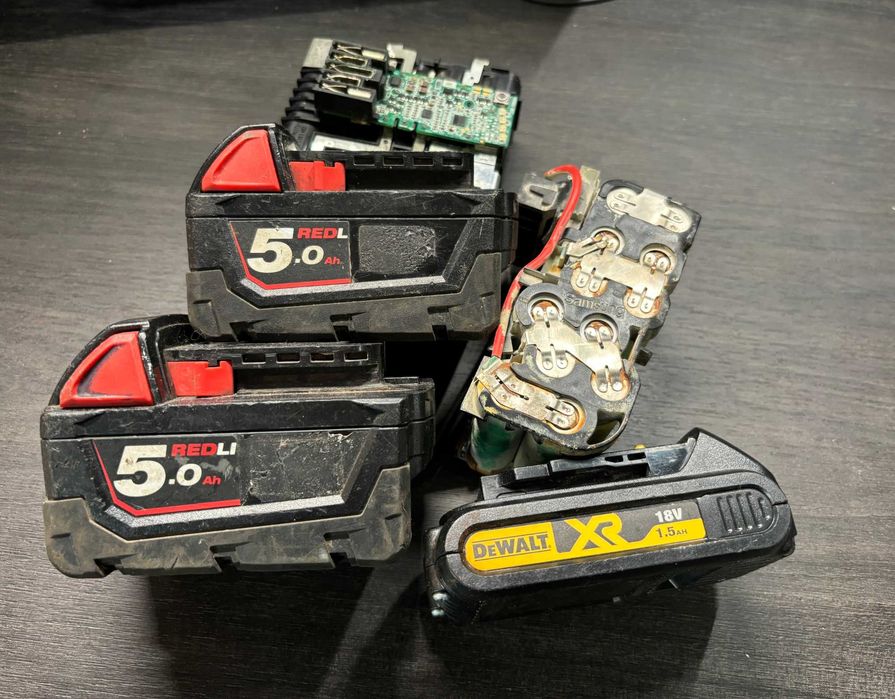 Ремонт та перепакування акумуляторів Dewalt/Milwaukee