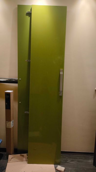 2x Drzwi fronty Ikea fardal do pax zielone połysk