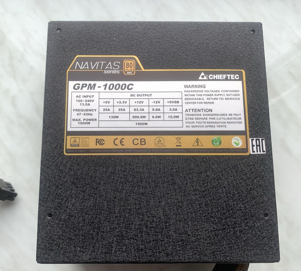 Блок живлення CHIEFTEC Navitas Gold 1000W (GPM-1000C)