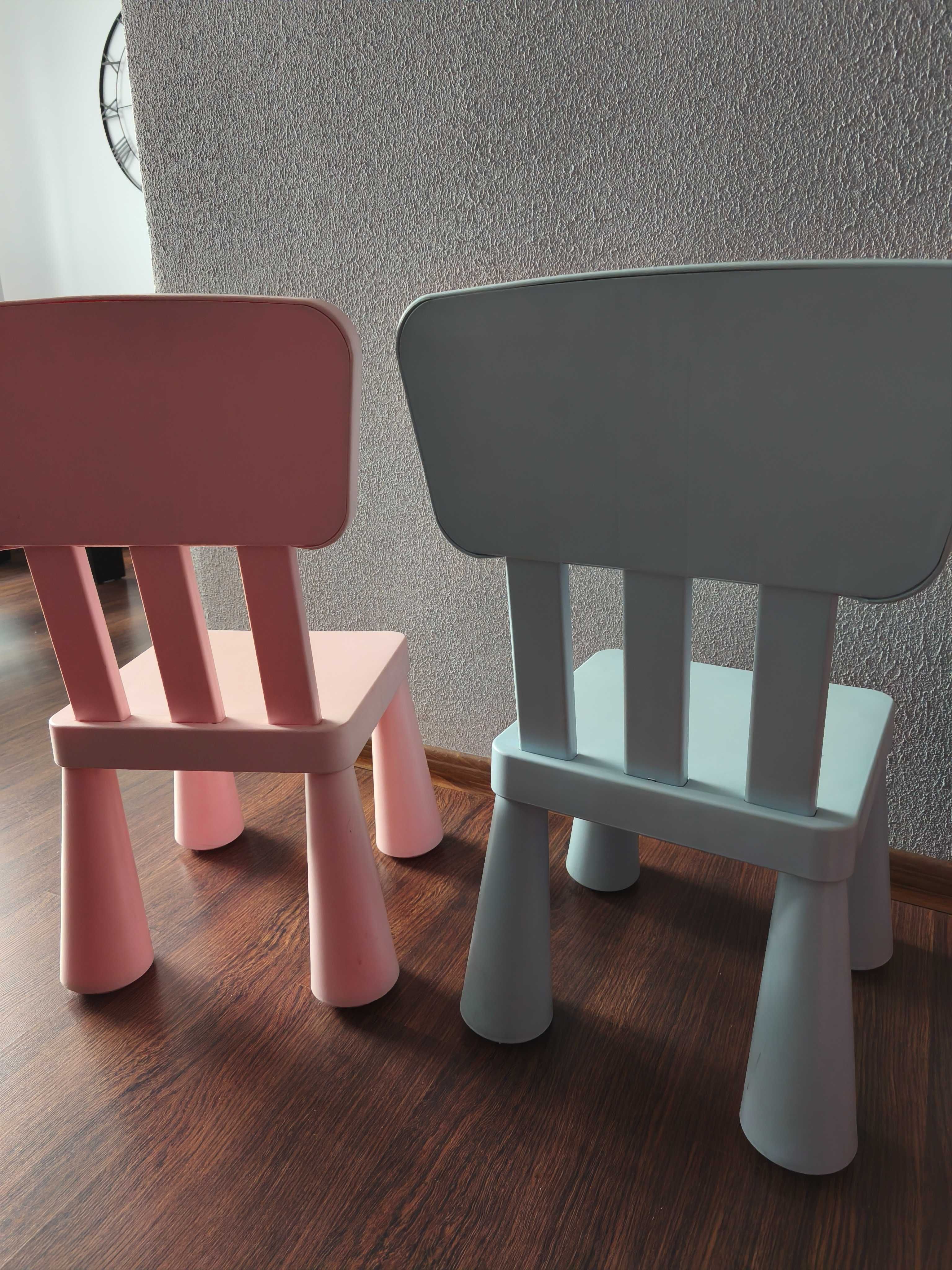Mamut Ikea stół i dwa krzesła
