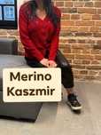 Bordowy sweter kardigan merino kaszmir