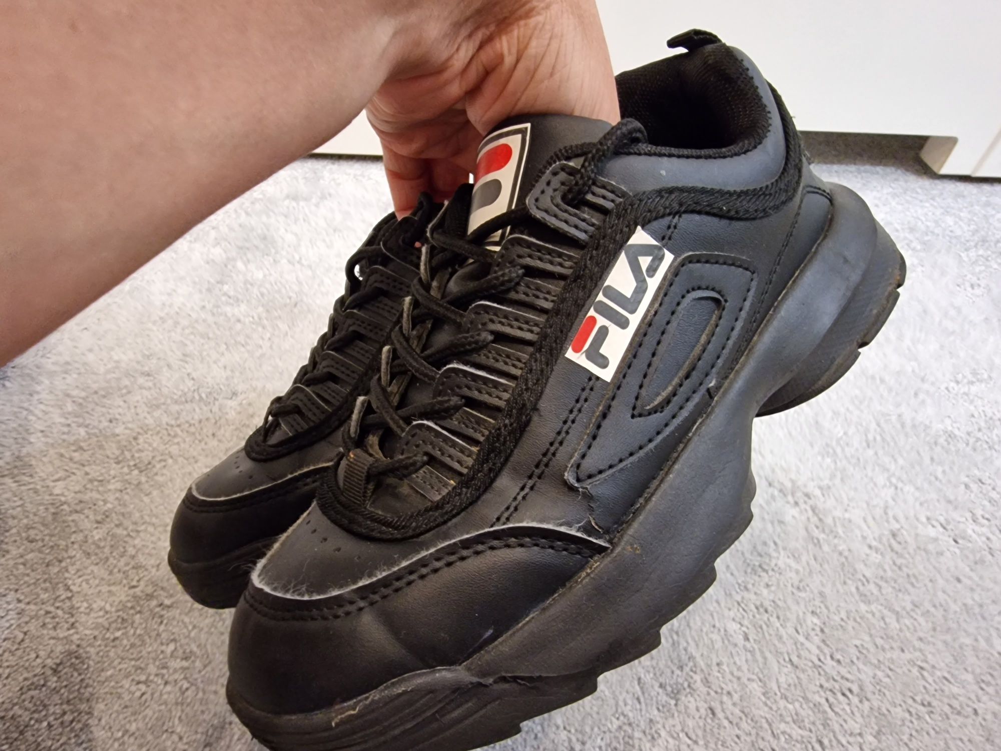 Czarne buty adidasy snickers dziewczynka 36