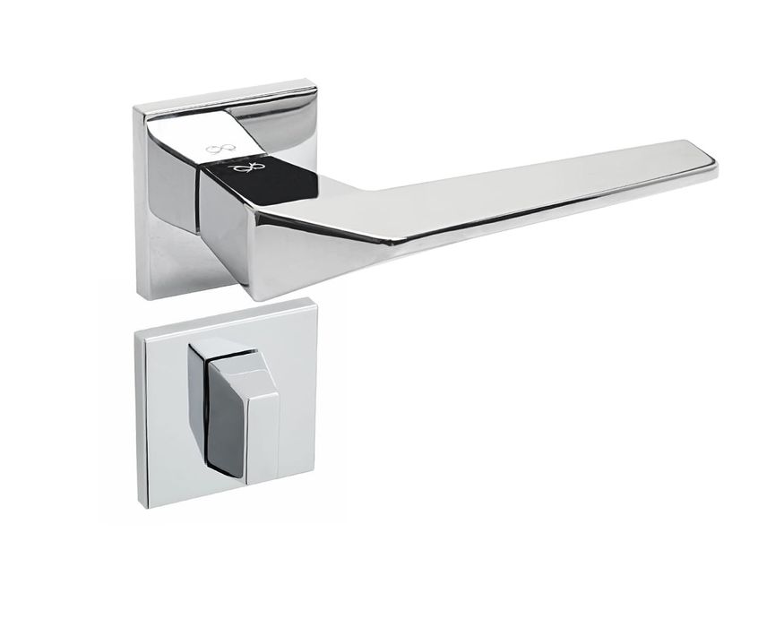 Klamki Infinity Line ICE KCE 700 srebrna chrom klucz łazienka 8 sztuk