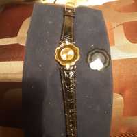 Skórzany pasek zegarek antyk wodoodporny czarny