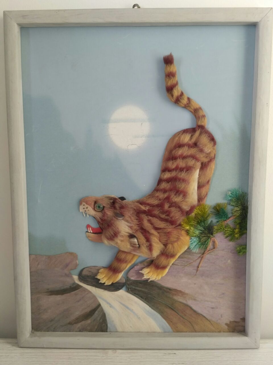 Картина панно тигр  СССР (80- 90х годов)