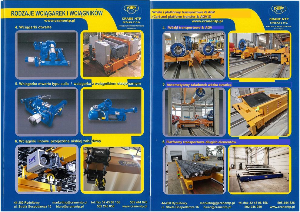 suwnica bramowa pomostowa ABUS DEMAG części do suwnic 20T 16T 10T 5T