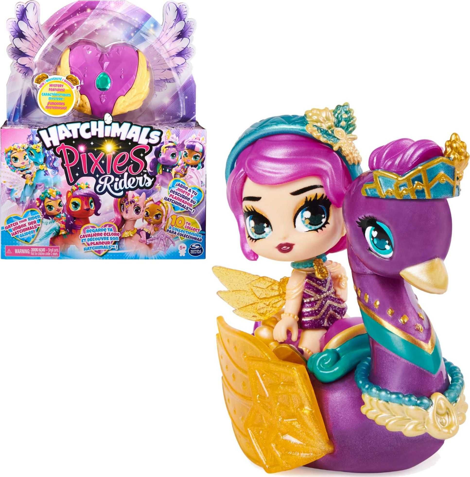 Hatchimals Pixies Riders LILAC LUNA + SWANLING B1