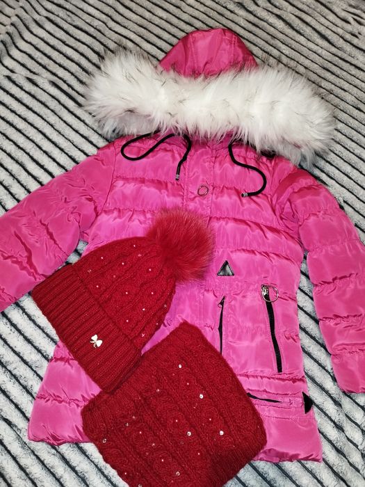 Куртка, шапка зимова , на дівчинку 6 років