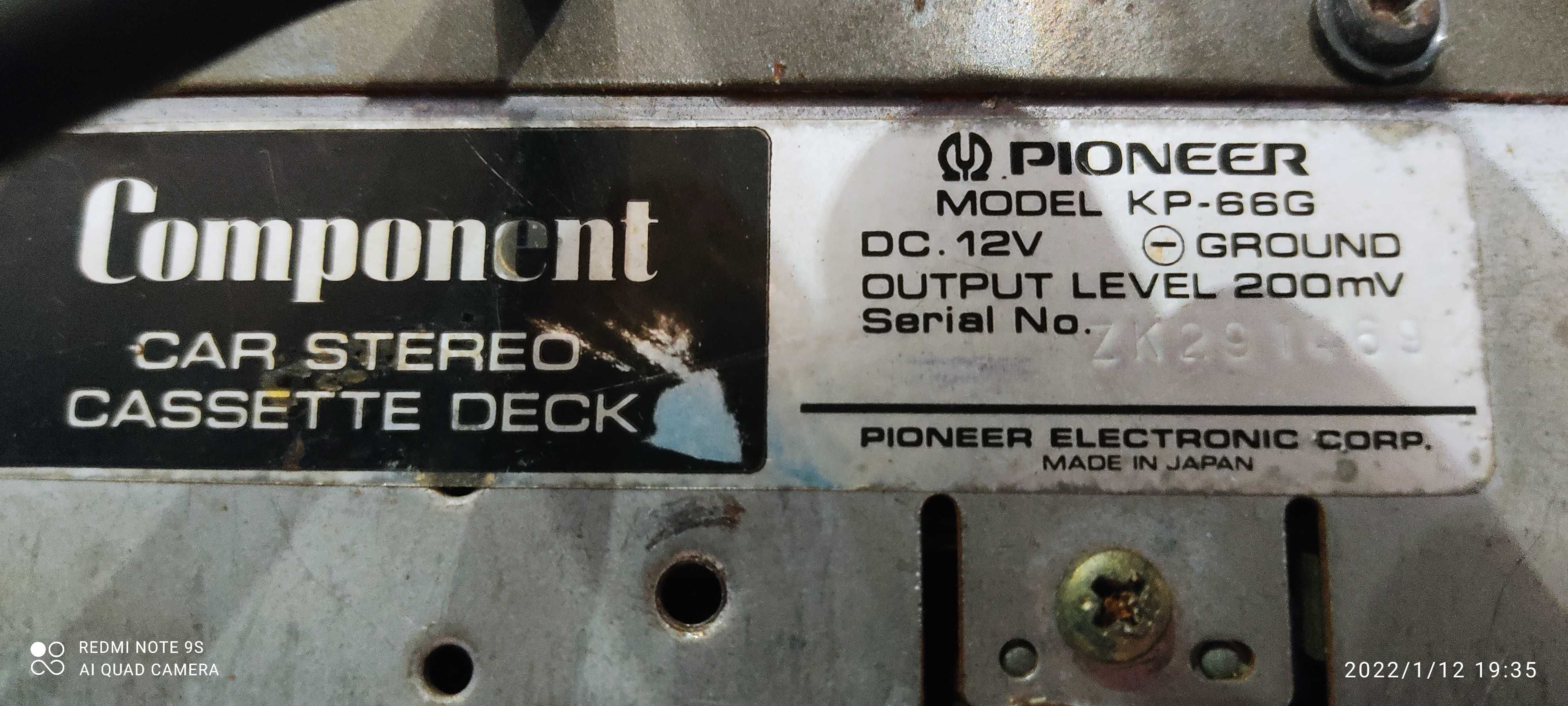Вінтажні Pioneer Component підсилювач GM-40 & кассетна дека KP-66G.