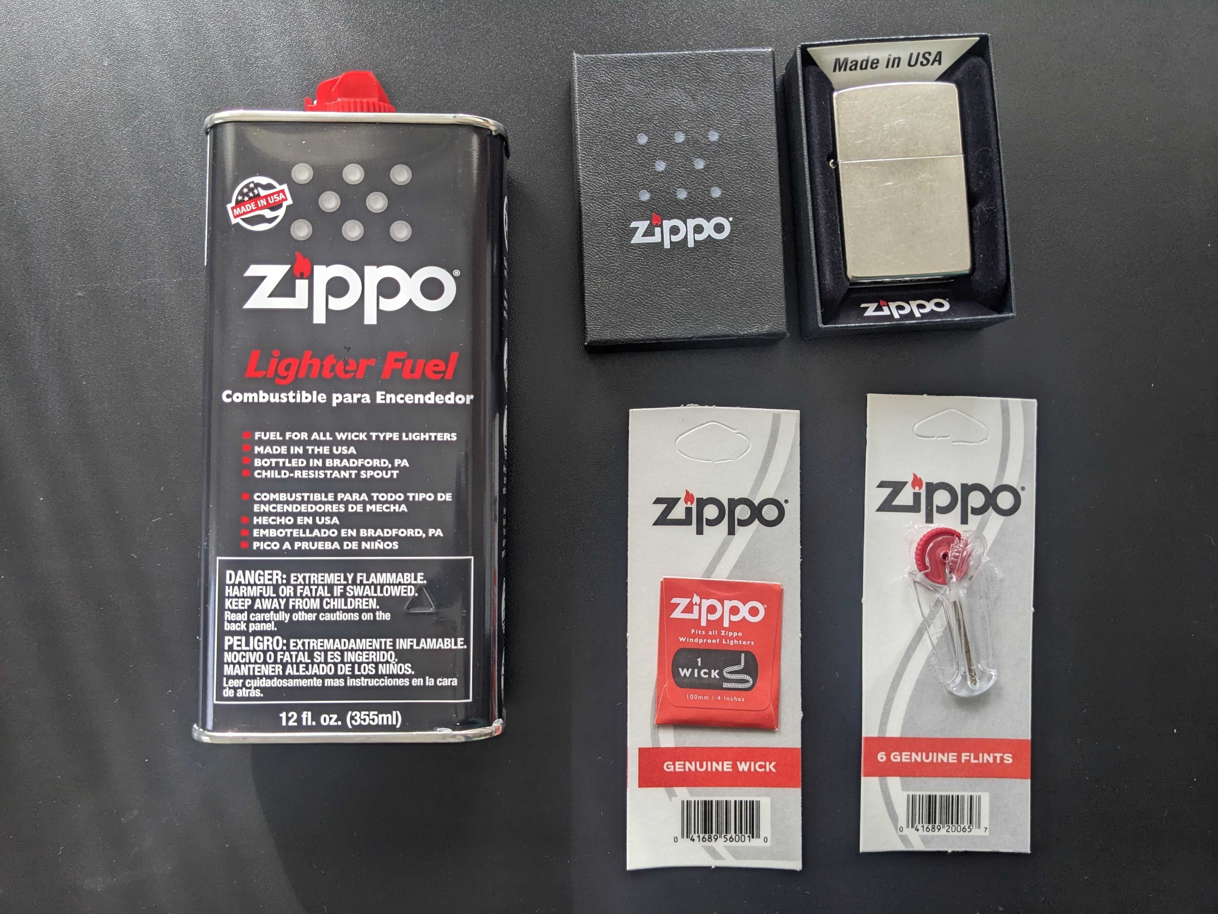 Запальничка Zippo + витратники