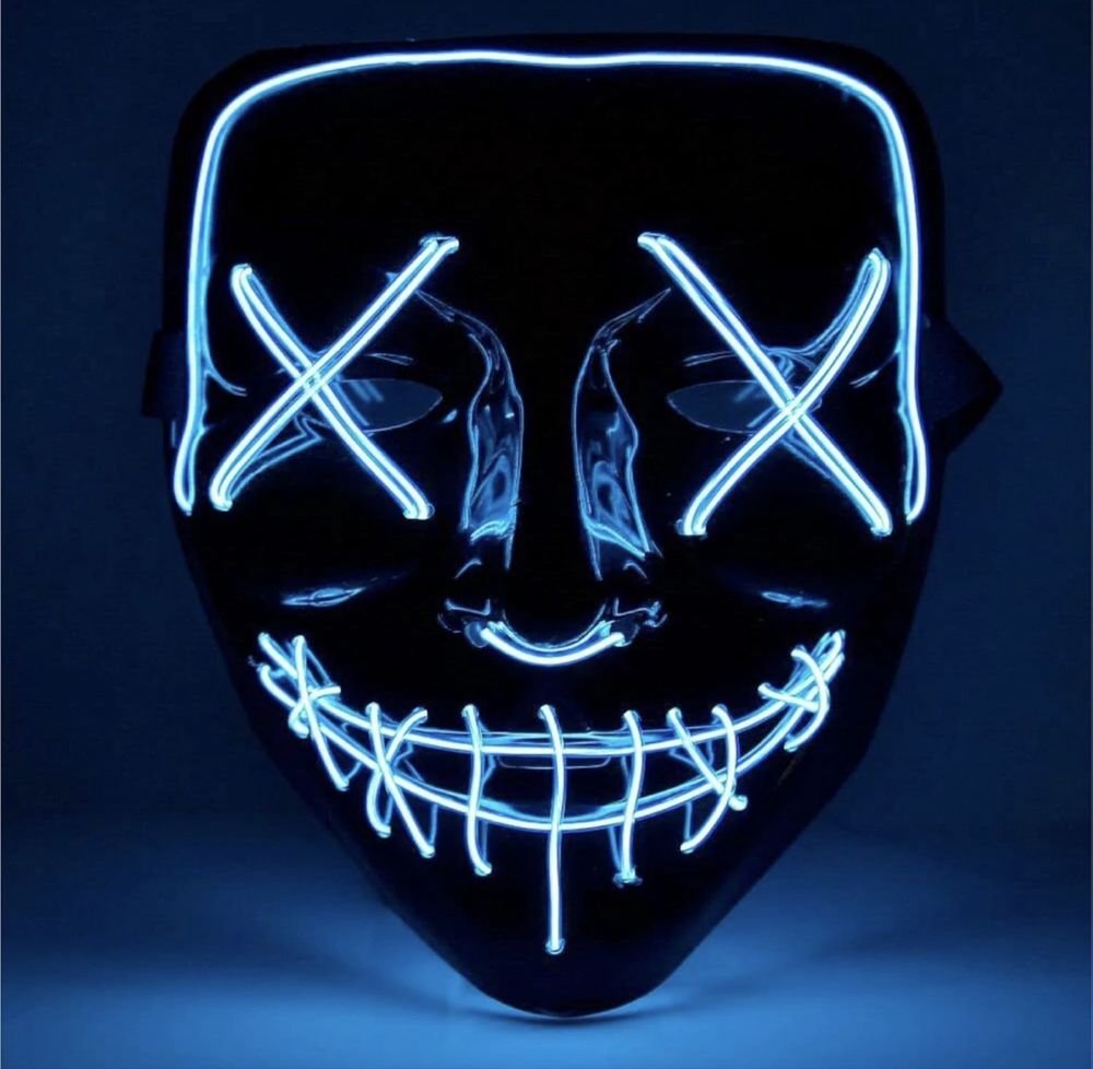 Maska LED Halloween, karnawal, imprezę - straszna