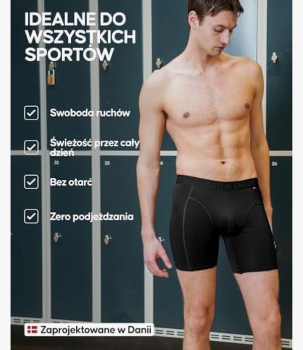 Danish Endurance 3 Pack Sportowe Bokserki Męskie Rozmiar M