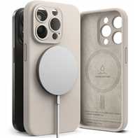 Etui Ringke Silicone Magnetic MagSafe do iPhone 15 Pro, Stone