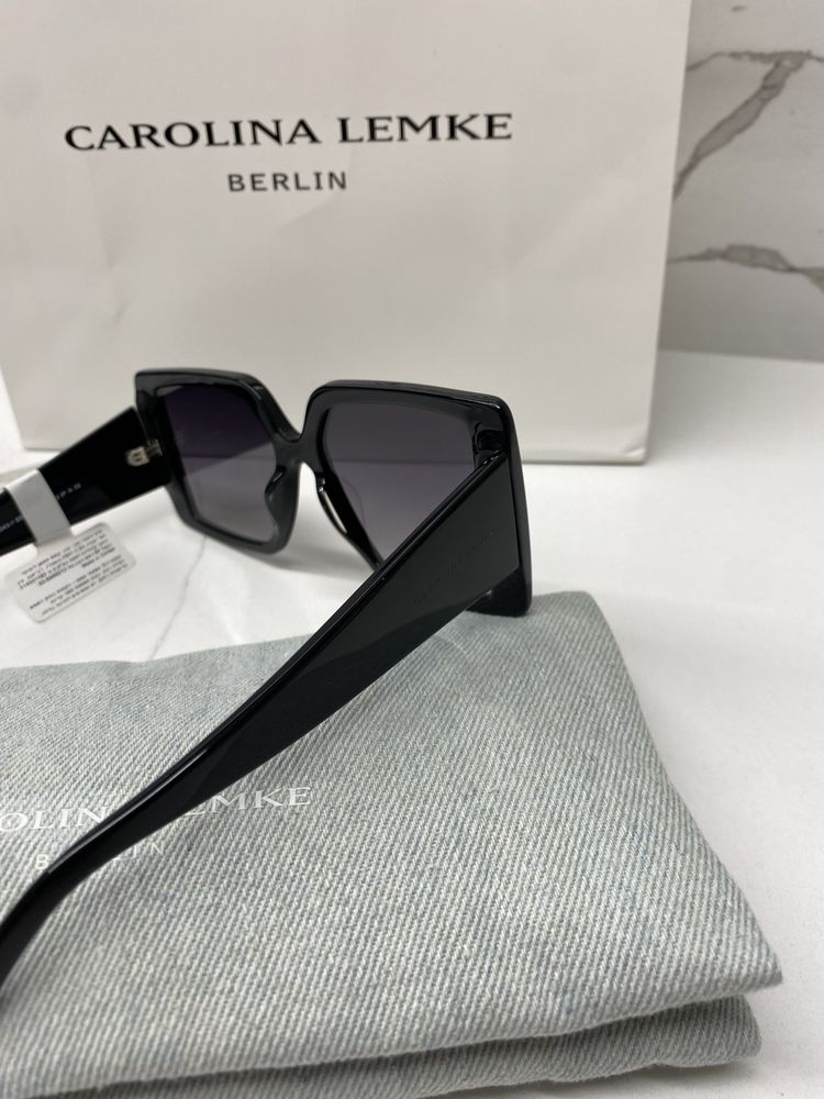 Сонцезахисні окуляри Carolina Lemke оригінал стильний "Total Black"