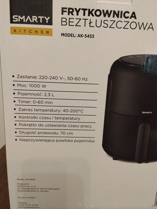 Frytkownica beztłuszczowa