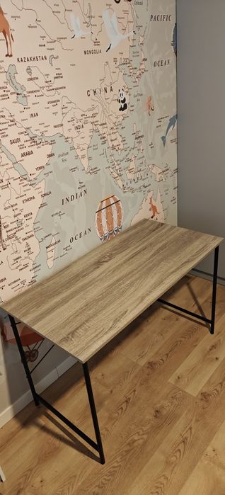Biurko drewno metal