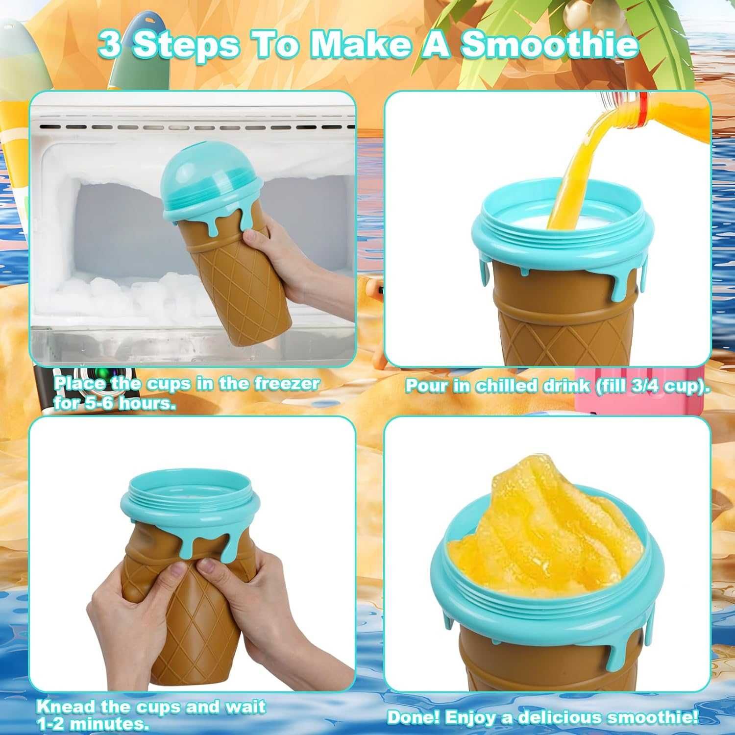 Quick Frozen Smoothies Cup Magic Slushy Cup Maker Homemade Milkshake