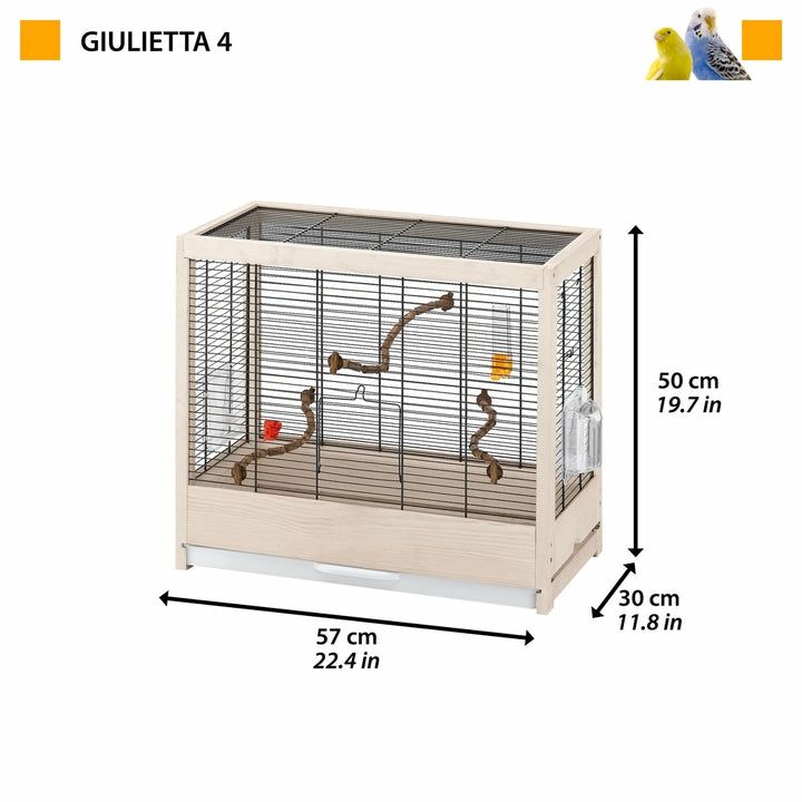 Клітка для птахів Gіulietta 4, 5, 6 Ferplast Дерев'яна клітка для птах