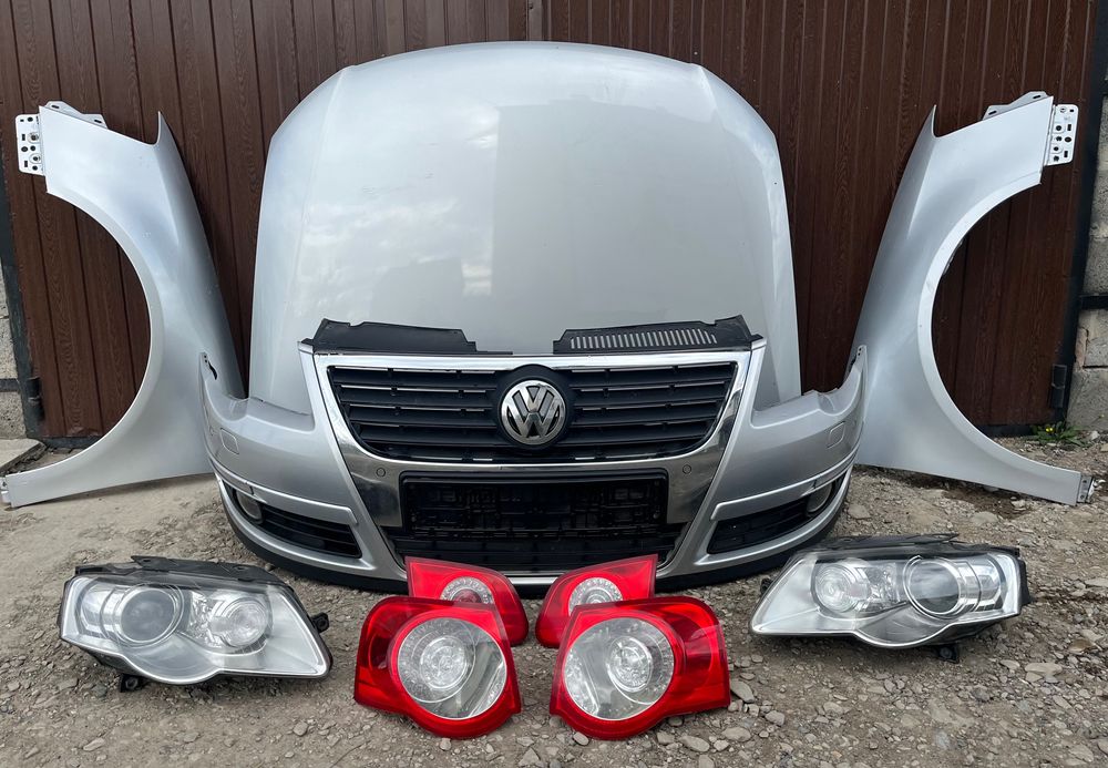 Передок морда Passat b6 La7W крило бампер фара капот телевізор