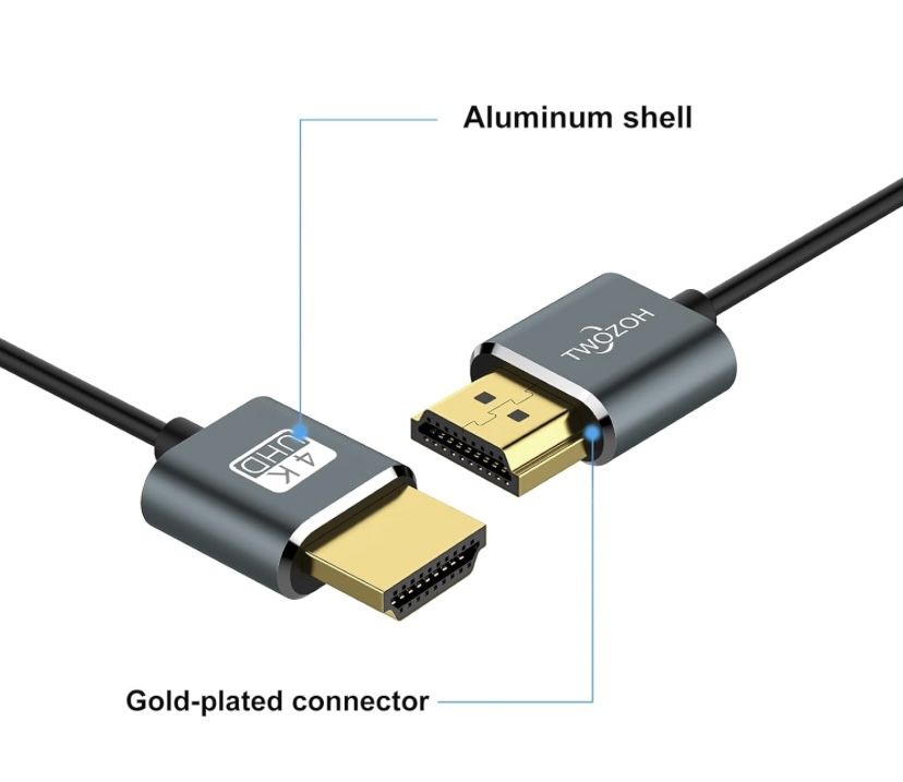 Twozoh Elastyczny i smukły kabel HDMI 4K