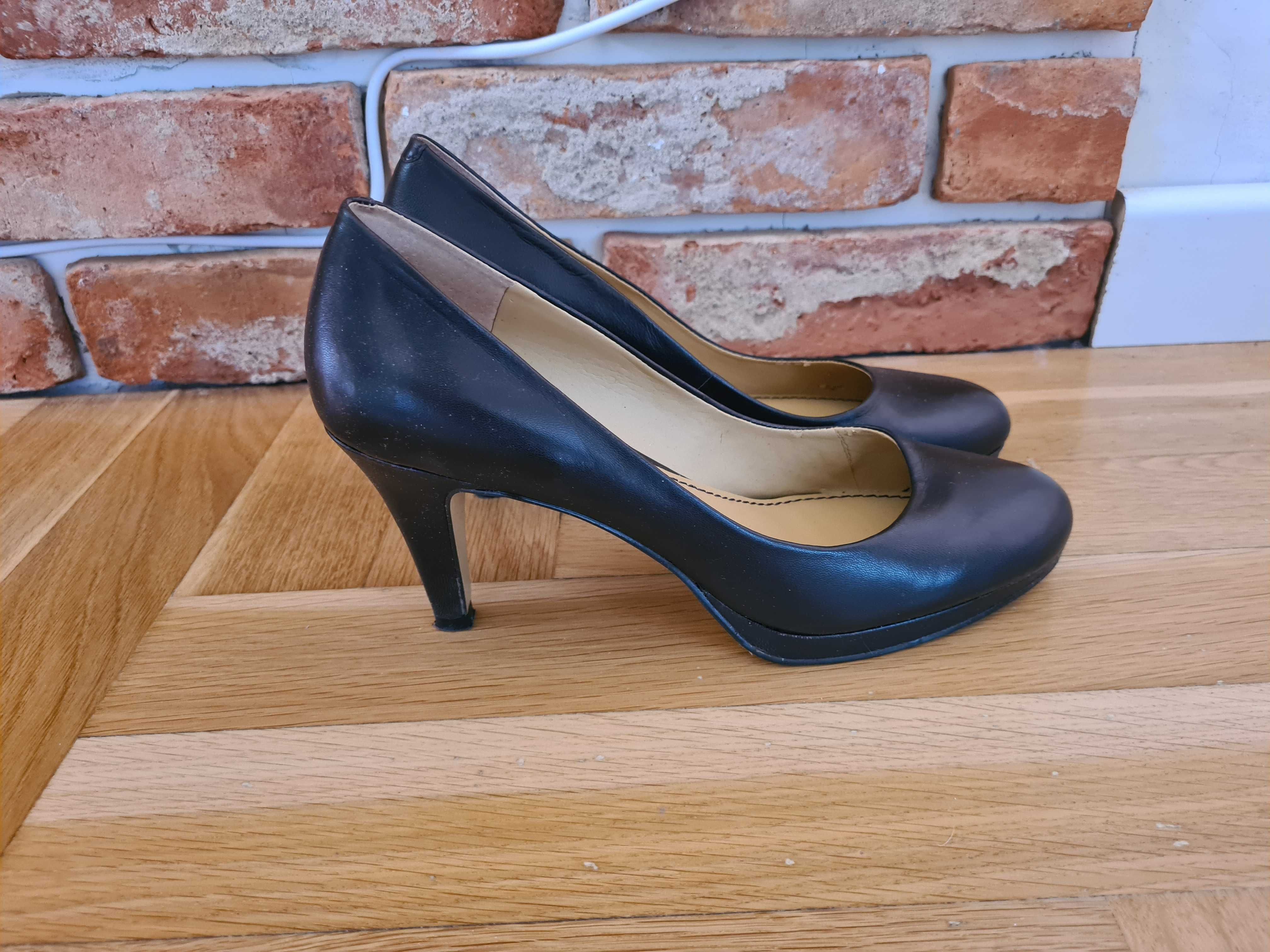 Nine West skora brazowe czolenka 39 skora