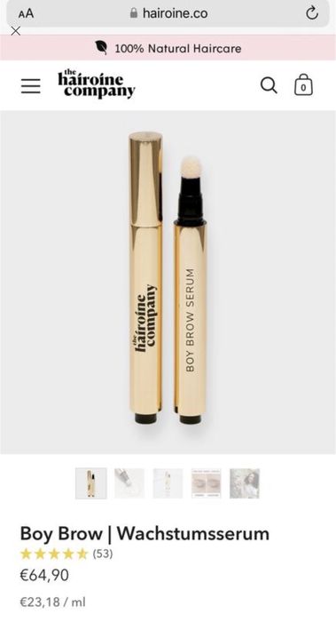 Сироватка для росту брів the hairoine company