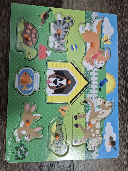 Дерев'яна рамка-вкладиш Melissa&Doug Домашні тварини