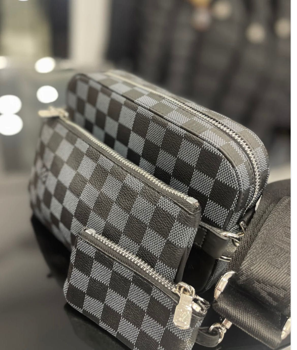 Saszetki męski listonoszka Louis Vuitton, Gucci monogram LV Premium