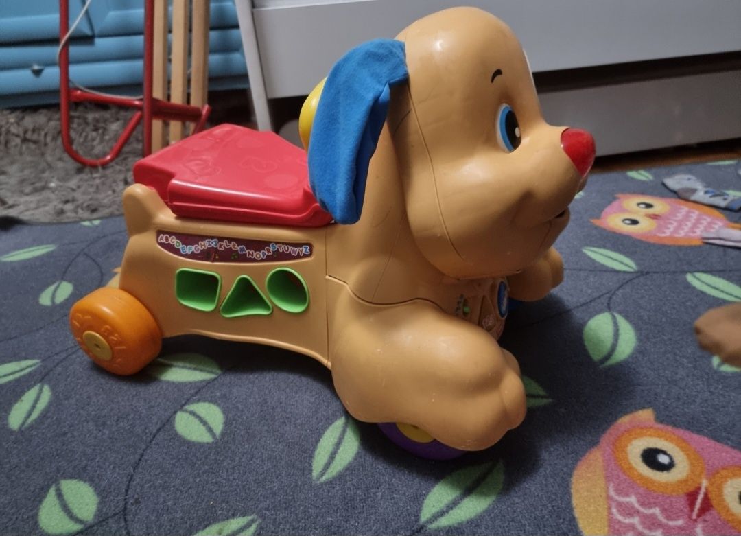 Pchacz Fisher price jeździć zabawka interaktywna pies