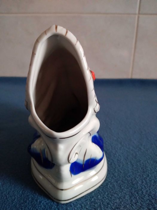 Porcelanowa figurka/popielnica ryba, Korosteń, czasy PRL-u