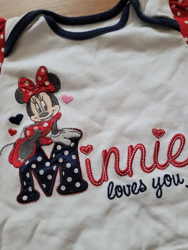 Bluzka dziewczęca dlugi rekaw myszka minnie 6-9 mscy george