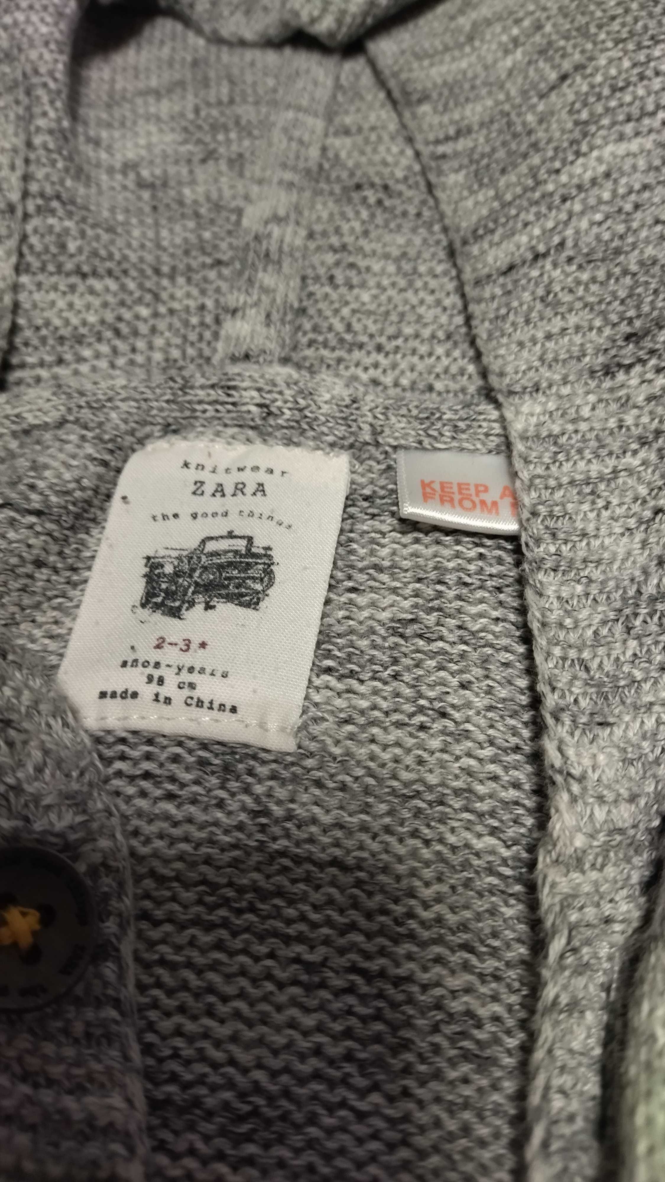 Sweterek Zara rozpinany rozmiar 98