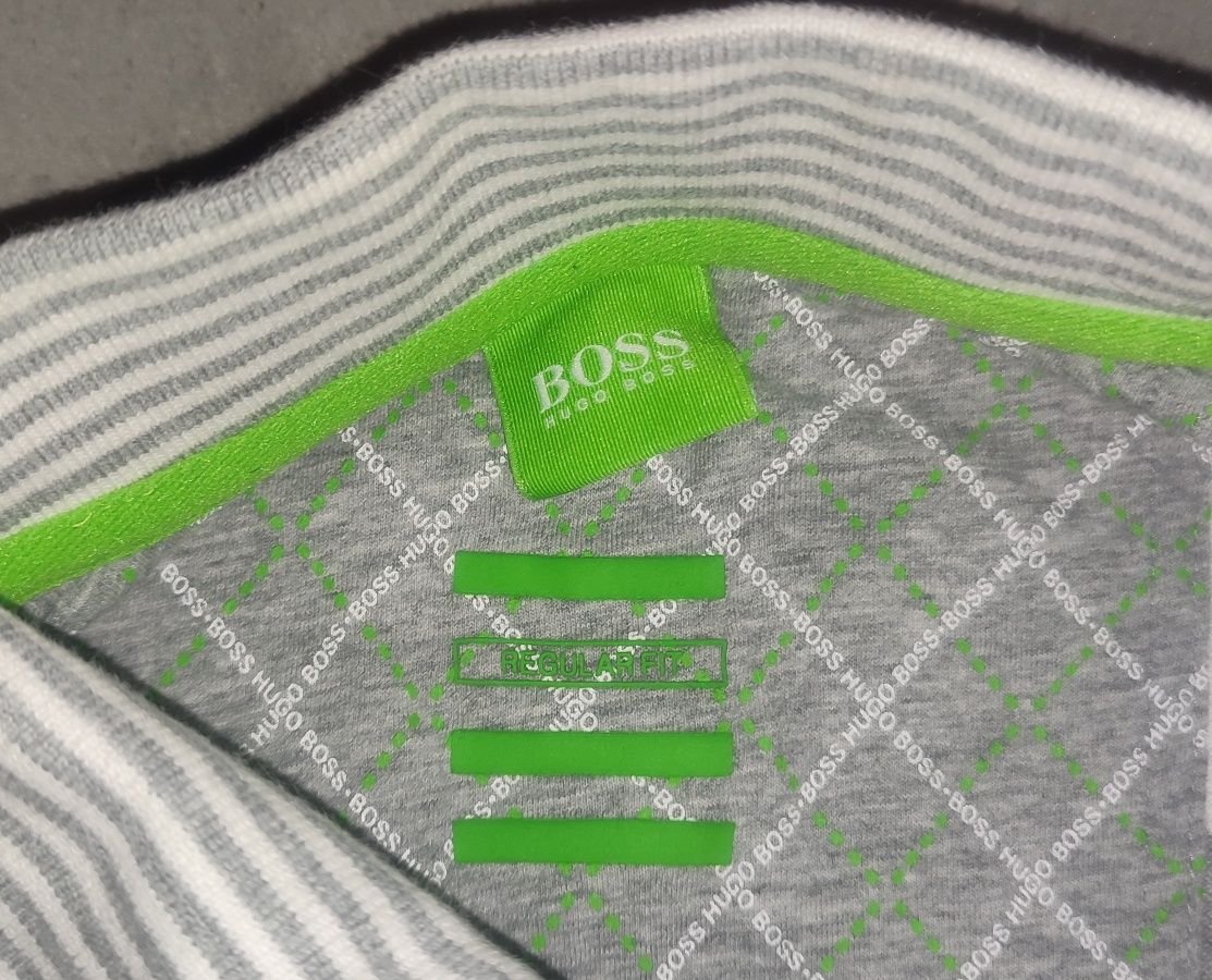 Koszulka polo Hugo Boss r. M szara pasy