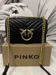 Nowa czarna skórzana torebka one live mini Pinko
