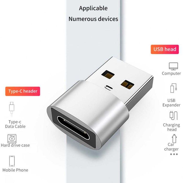 Перехідник USB 3.0 тато на Type-C мама
