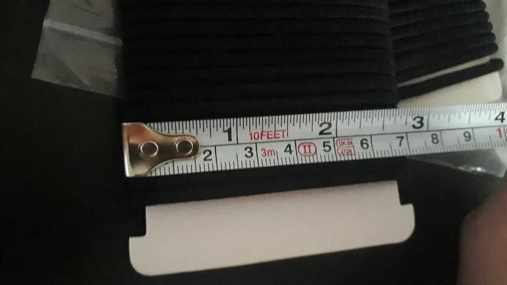 50 szt czarne elastyczne gumki do włosów 4mm bez łączeń klejone 7cm