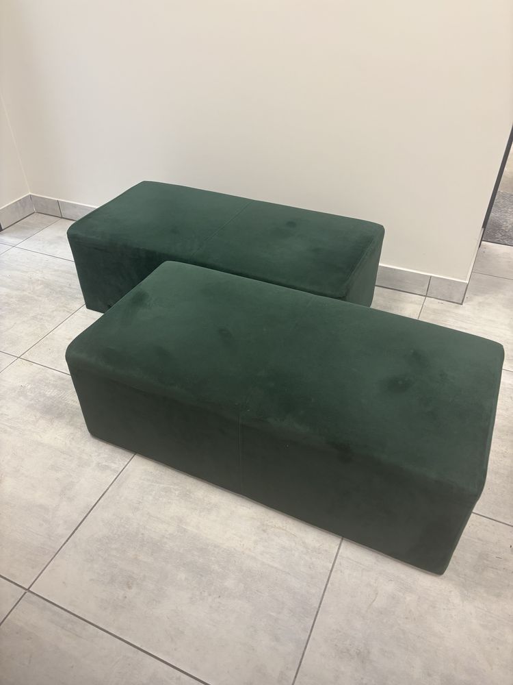 Pufy kolor butelkowa zielen