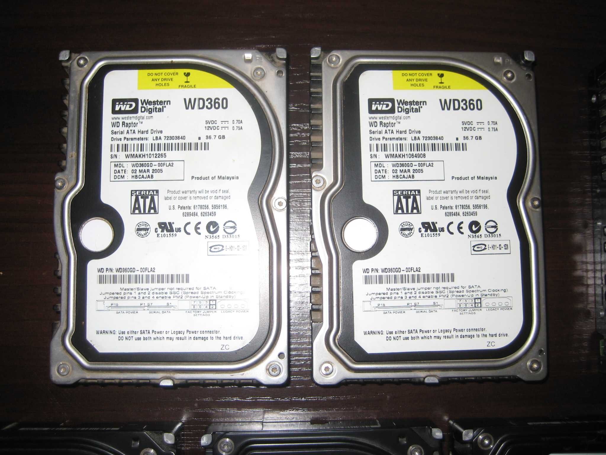 Коллекция редких жестких дисков WD Raptor /цена за все