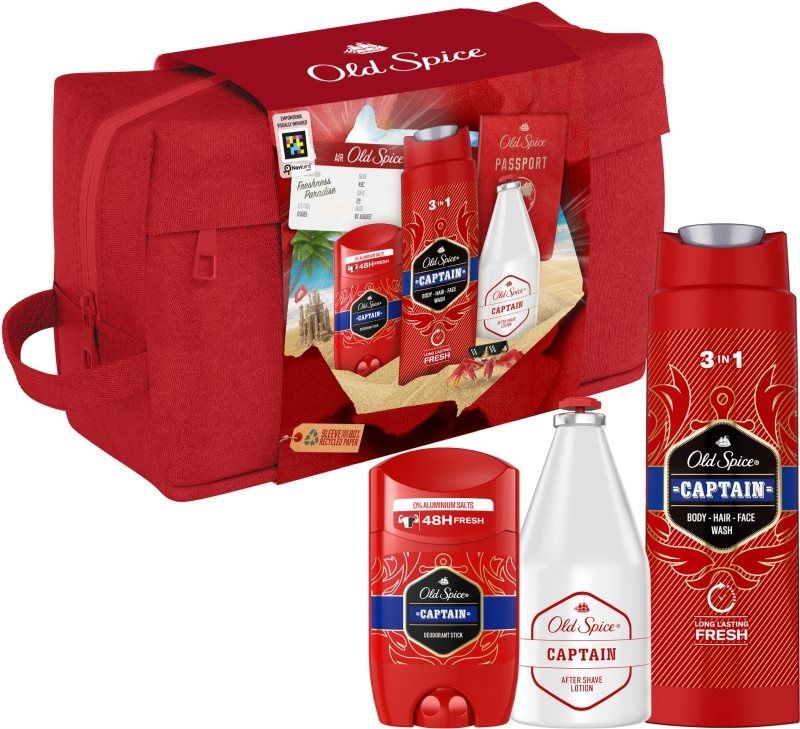 OLD SPICE zestaw Captain KOSMETYCZKA 4w1 nowy